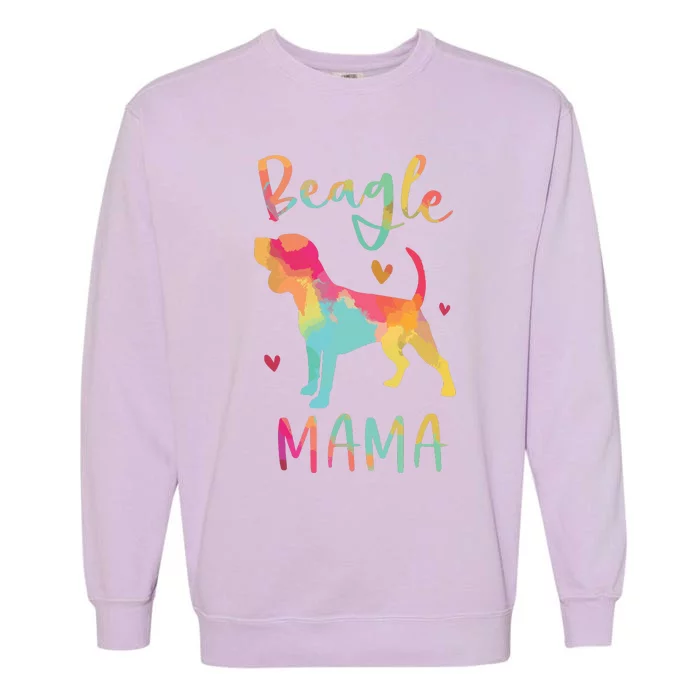 Beagle Mama Colorful Beagle Gifts Dog Mom Garment-Dyed Sweatshirt