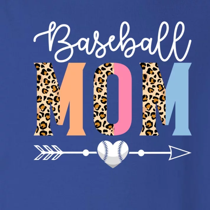 Baseball Mom Cute Baseball Game Mother's Day Leopard Gift Toddler Long Sleeve Shirt