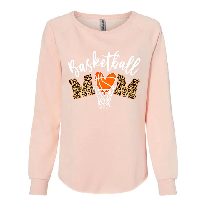 Basketball Mom Cute Novelty Distressed Gift Womens California Wash Sweatshirt