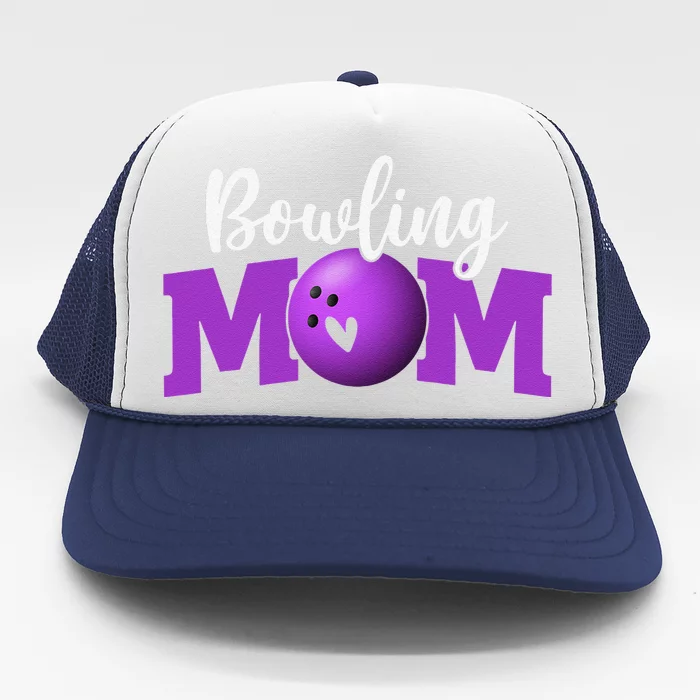 Bowling Mom Cute Letter Print Women Cute Mother's Day Trucker Hat