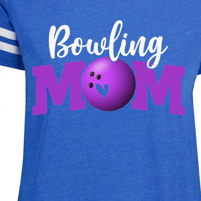 Bowling Mom Cute Letter Print Women Cute Mother's Day Enza Ladies Jersey Football T-Shirt