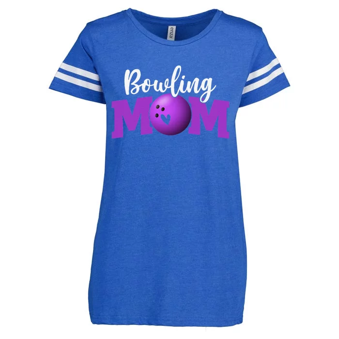 Bowling Mom Cute Letter Print Women Cute Mother's Day Enza Ladies Jersey Football T-Shirt