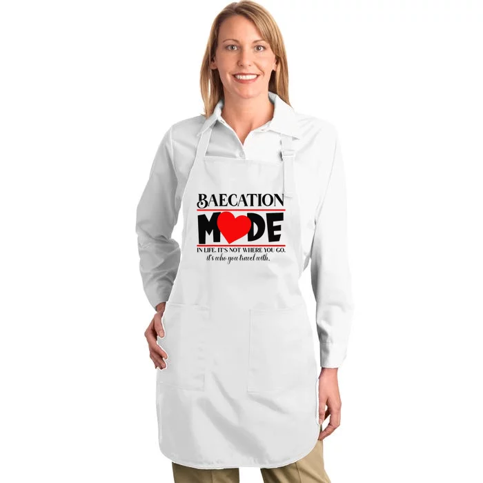 BAECATION MODE Couples Vacation Full-Length Apron With Pocket