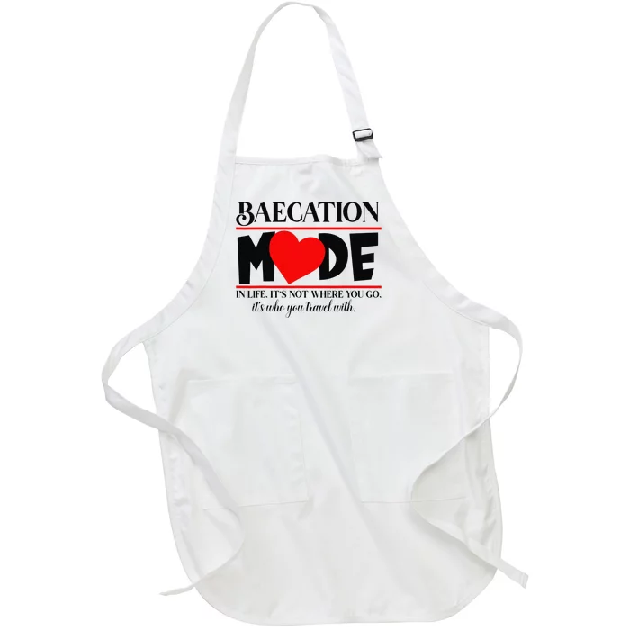 BAECATION MODE Couples Vacation Full-Length Apron With Pocket