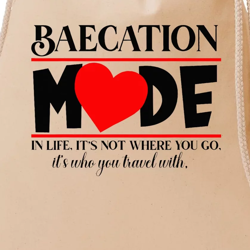 Baecation Mode Couples Vacation Drawstring Bag