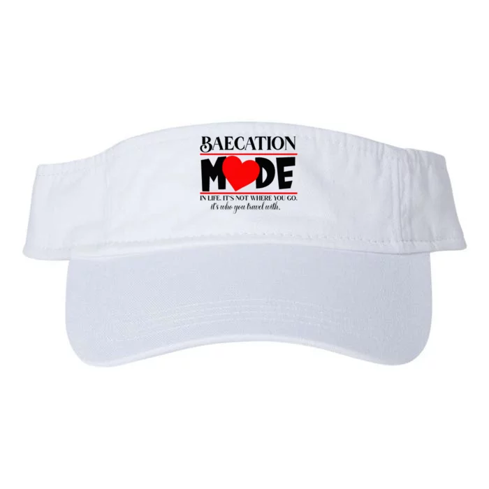 Baecation Mode Couples Vacation Valucap Bio-Washed Visor