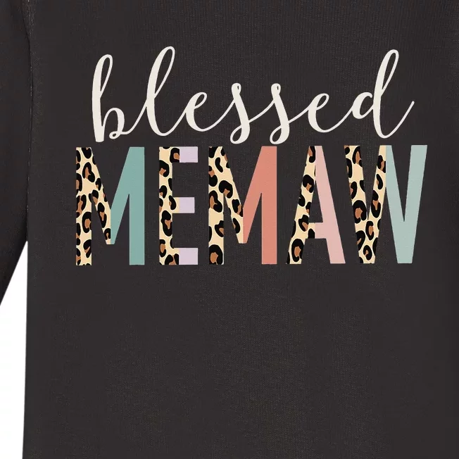 Blessed Memaw Cute Mothers Day Gift Baby Long Sleeve Bodysuit