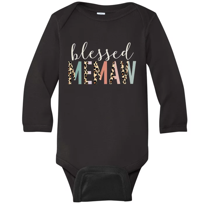 Blessed Memaw Cute Mothers Day Gift Baby Long Sleeve Bodysuit