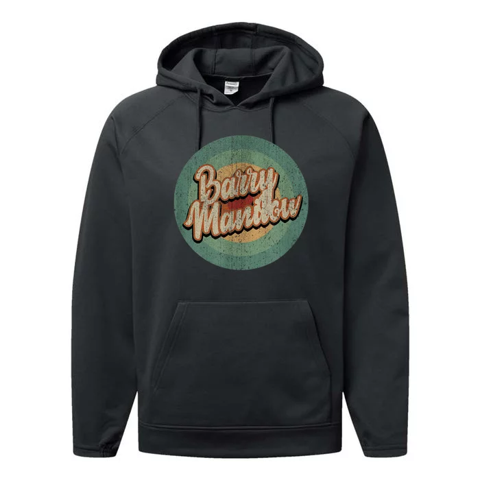 Barry Manilow Circle Retro Vintage Music Performance Fleece Hoodie