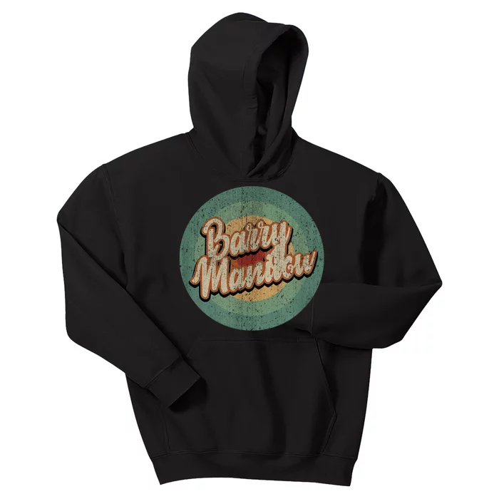 Barry Manilow Circle Retro Vintage Music Kids Hoodie