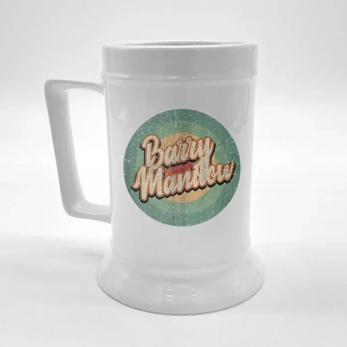 Barry Manilow Circle Retro Vintage Music Front & Back Beer Stein