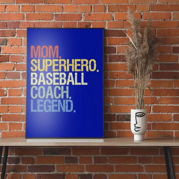 Baseball Mom Coach Gift Poster