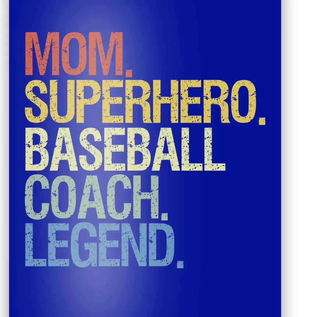 Baseball Mom Coach Gift Poster