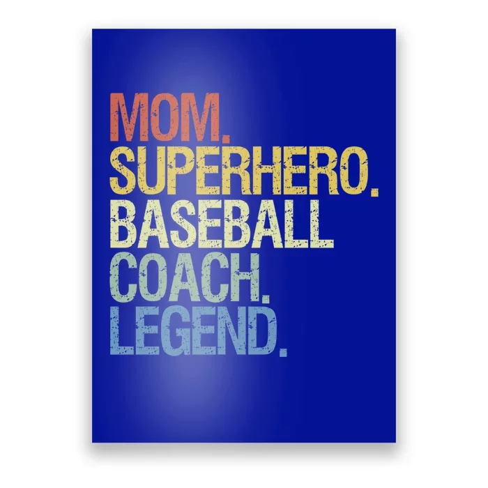 Baseball Mom Coach Gift Poster