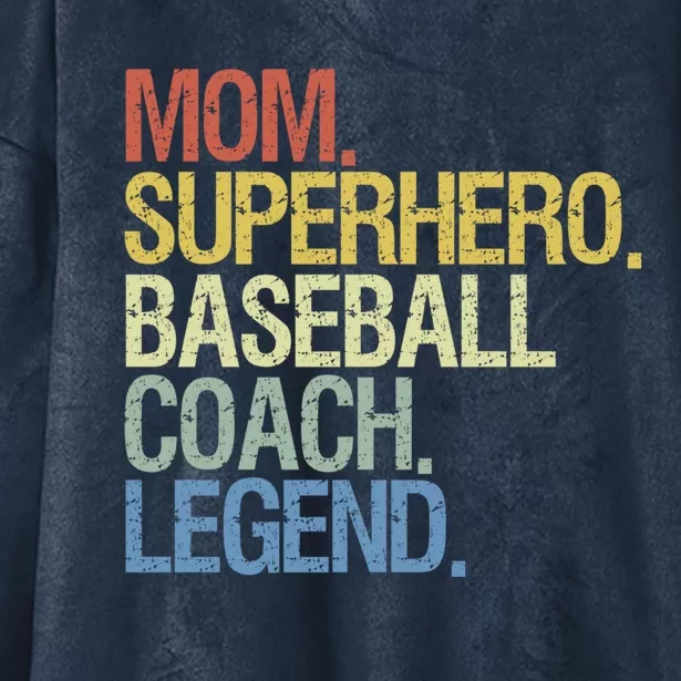 Baseball Mom Coach Gift Hooded Wearable Blanket