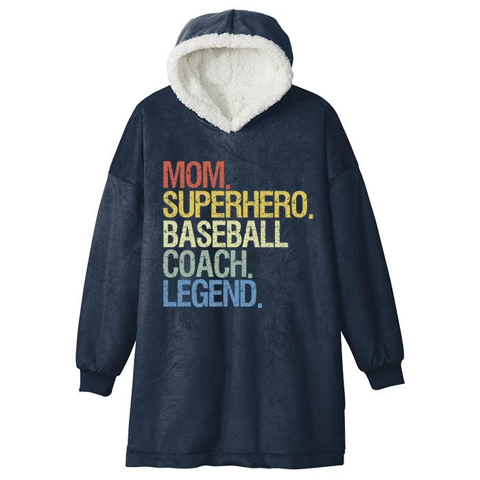 Baseball Mom Coach Gift Hooded Wearable Blanket