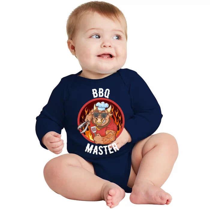 Bbq Master Cool Gift Baby Long Sleeve Bodysuit