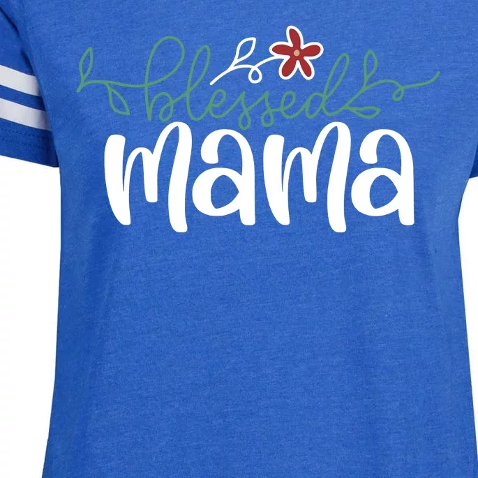 Blessed Mama Cute Gift For Mom Enza Ladies Jersey Football T-Shirt