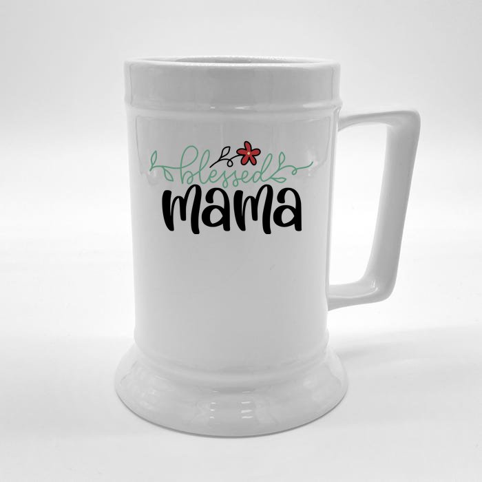 Blessed Mama Cute Gift For Mom Front & Back Beer Stein