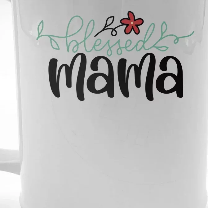 Blessed Mama Cute Gift For Mom Front & Back Beer Stein