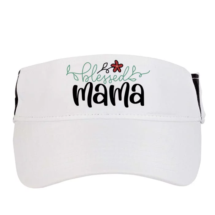 Blessed Mama Cute Gift For Mom Adult Drive Performance Visor