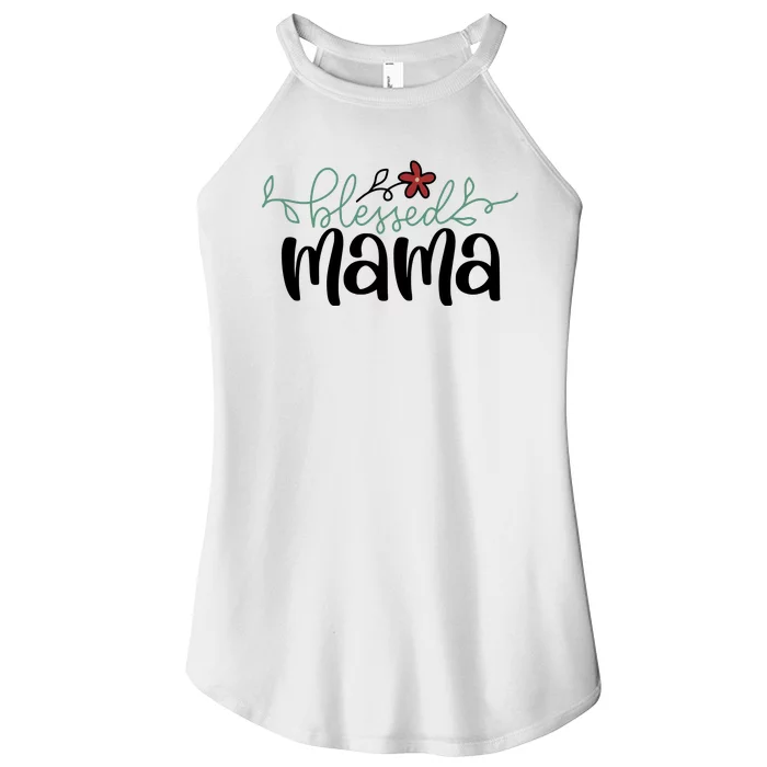 Blessed Mama Cute Gift For Mom Women’s Perfect Tri Rocker Tank