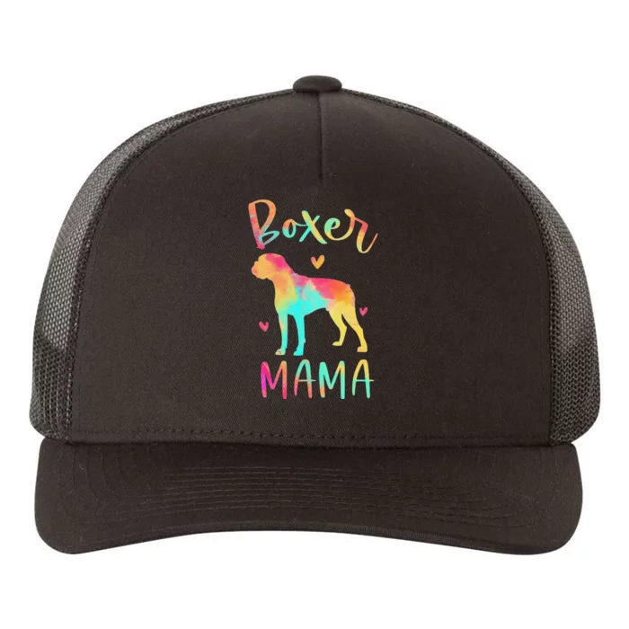 Boxer Mama Colorful Boxer Gifts Dog Mom Yupoong Adult 5-Panel Trucker Hat