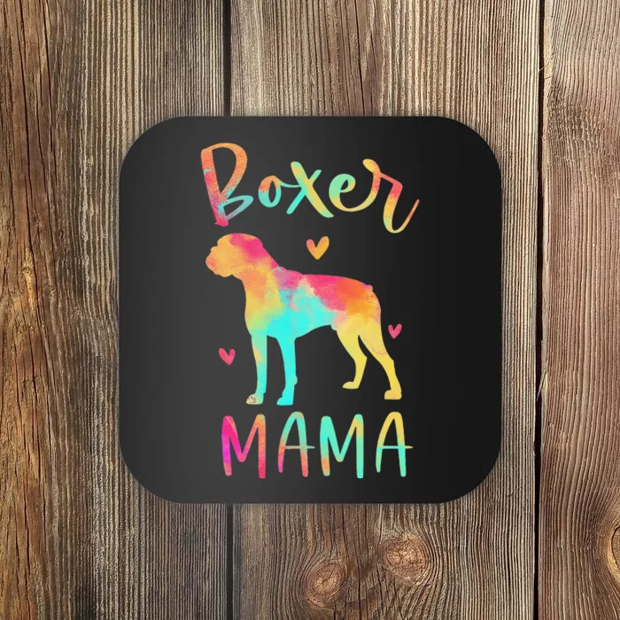 Boxer Mama Colorful Boxer Gifts Dog Mom Coaster