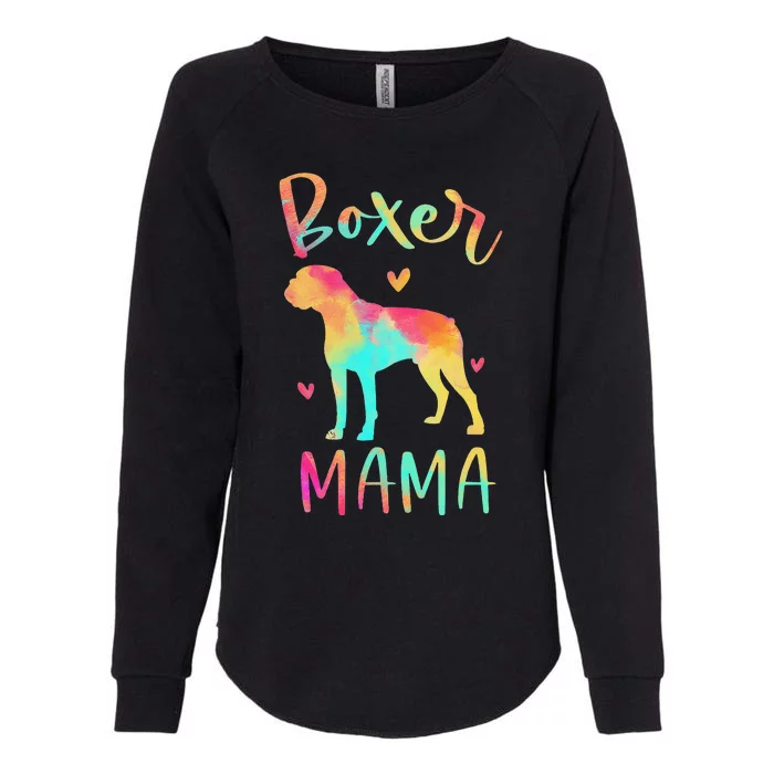 Boxer Mama Colorful Boxer Gifts Dog Mom Womens California Wash Sweatshirt