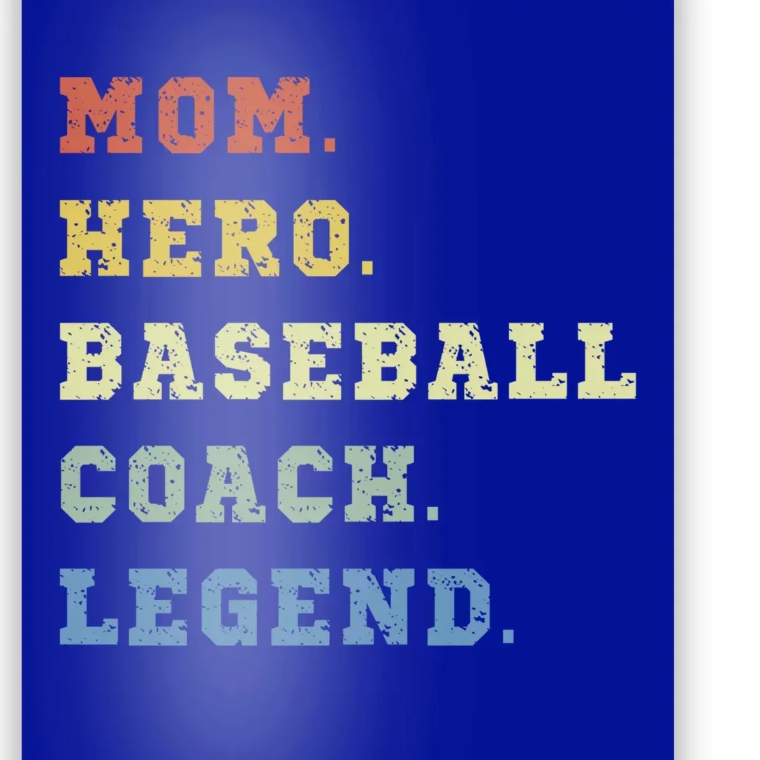 Baseball Mom Coach Gift Poster