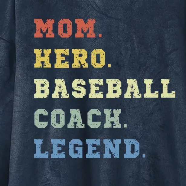 Baseball Mom Coach Gift Hooded Wearable Blanket