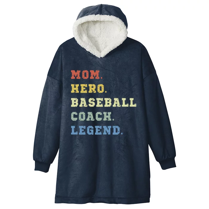 Baseball Mom Coach Gift Hooded Wearable Blanket