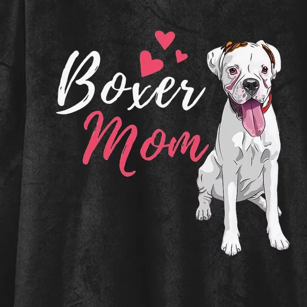 Boxer Mom Cute German Boxer Lover Dog Owner Hooded Wearable Blanket