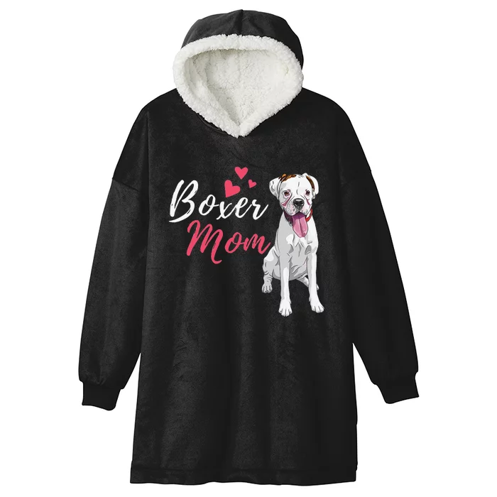 Boxer Mom Cute German Boxer Lover Dog Owner Hooded Wearable Blanket