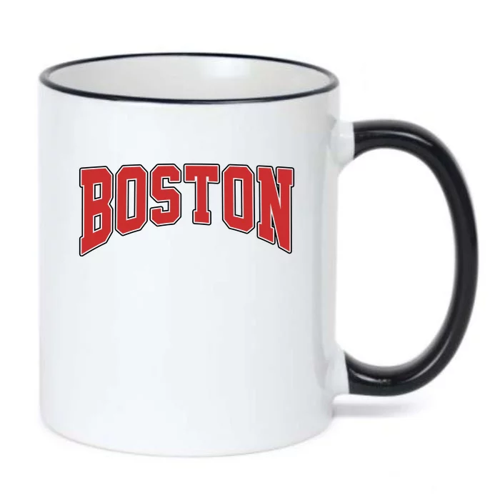 Boston Massachusetts Classic Curve Black Color Changing Mug