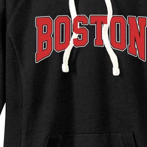 Boston Massachusetts Classic Curve Women's Fleece Hoodie