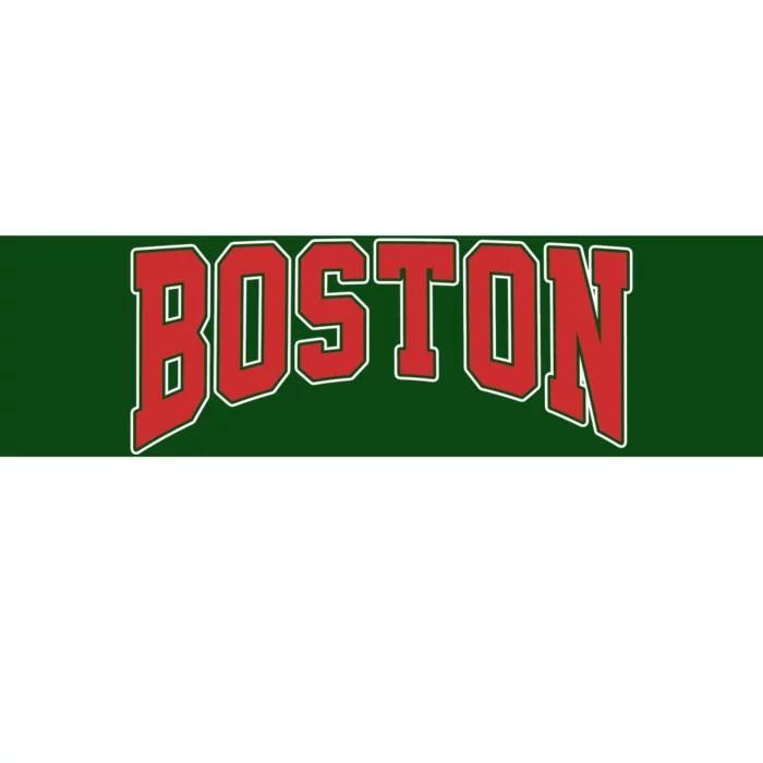 Boston Massachusetts Classic Curve Bumper Sticker