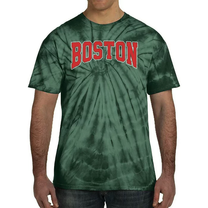 Boston Massachusetts Classic Curve Tie-Dye T-Shirt