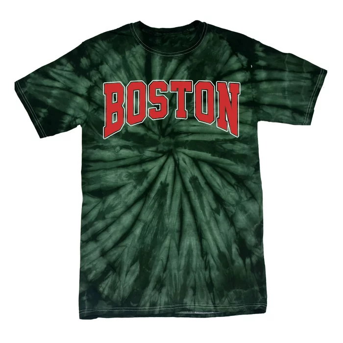 Boston Massachusetts Classic Curve Tie-Dye T-Shirt