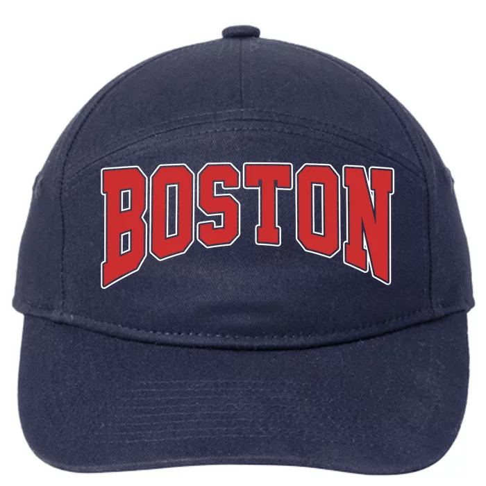 Boston Massachusetts Classic Curve 7-Panel Snapback Hat