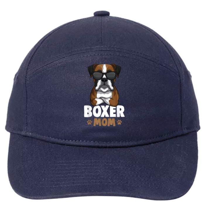 Boxer Mom Dog Women 7-Panel Snapback Hat