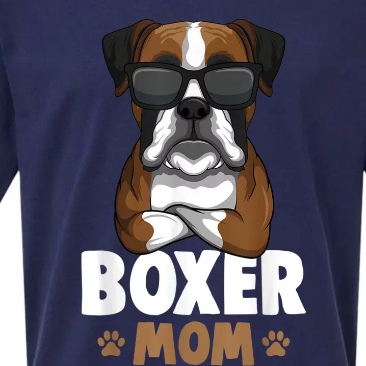 Boxer Mom Dog Women Sueded Cloud Jersey T-Shirt