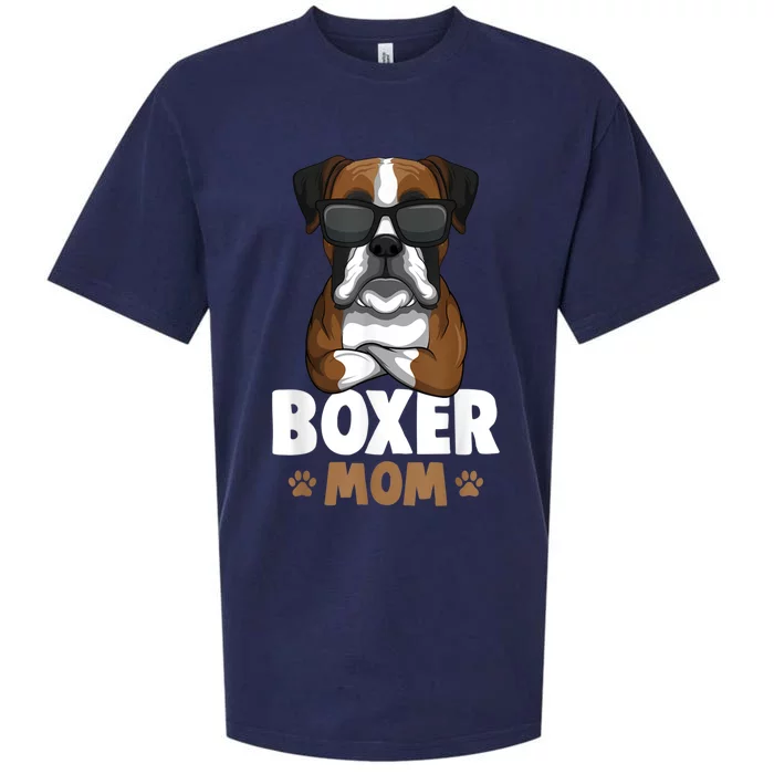 Boxer Mom Dog Women Sueded Cloud Jersey T-Shirt