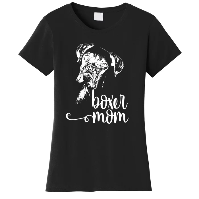 BOXER MOM DOG FACE SHIRT DOG LOVERS BOXER MOM GIFT Women's T-Shirt