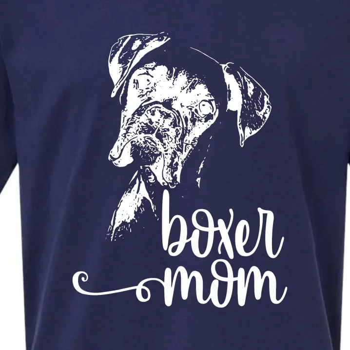 BOXER MOM DOG FACE SHIRT DOG LOVERS BOXER MOM GIFT Sueded Cloud Jersey T-Shirt