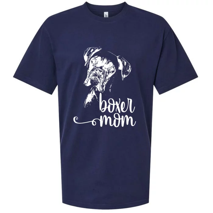 BOXER MOM DOG FACE SHIRT DOG LOVERS BOXER MOM GIFT Sueded Cloud Jersey T-Shirt