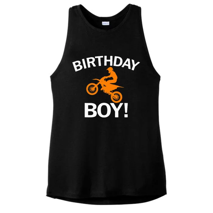 Birthday MX Dirt Bike Motocross Ladies Tri-Blend Wicking Tank