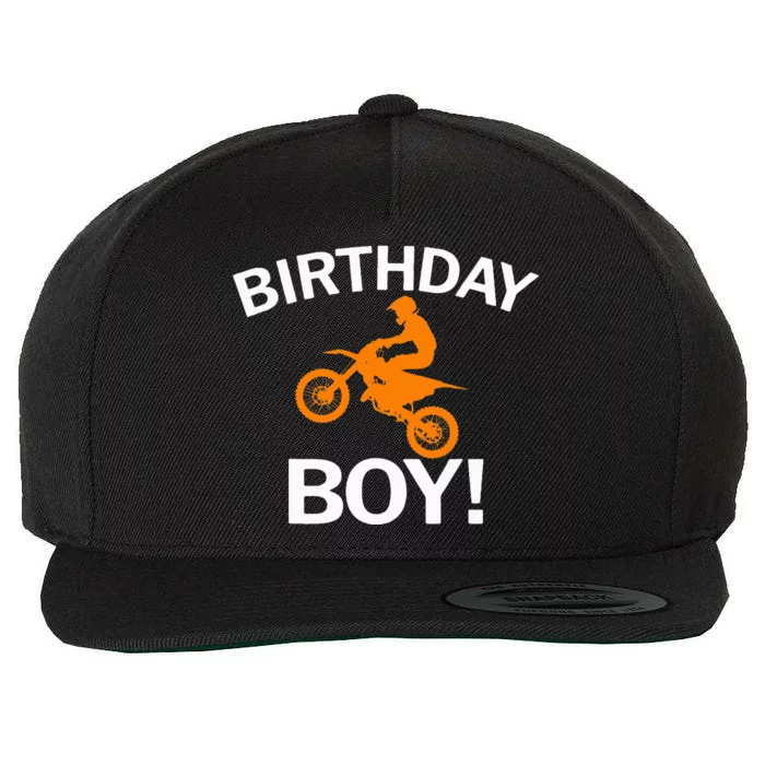 Birthday MX Dirt Bike Motocross Wool Snapback Cap