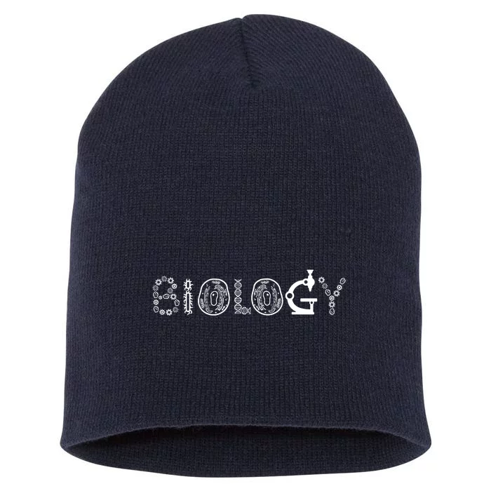 Biology Microscope Dna Teacher Paramecium Gift Idea Short Acrylic Beanie