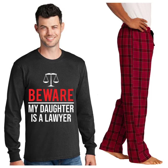 Beware My Daughter Is A Lawyer Funny Attorney Long Sleeve Pajama Set